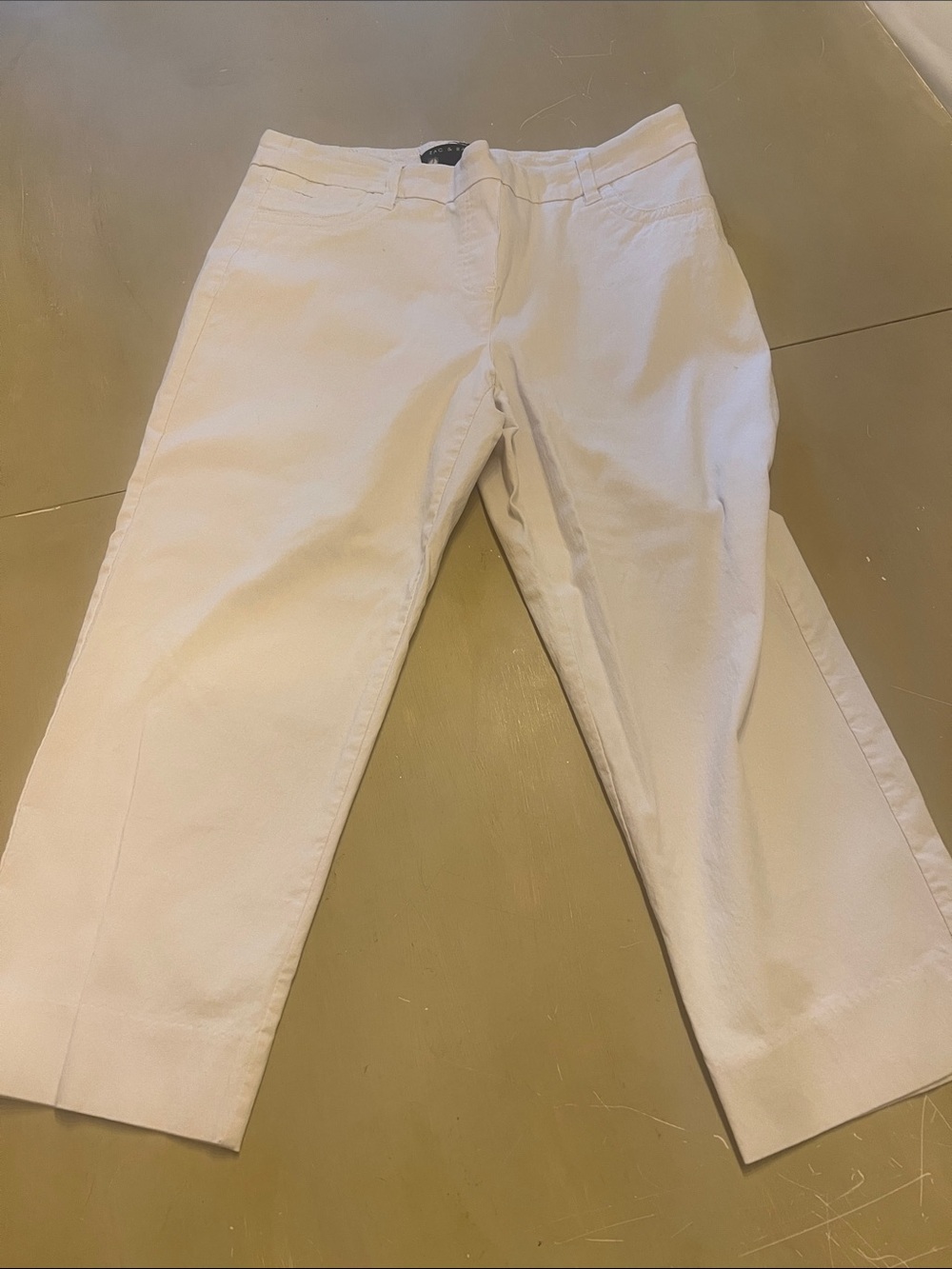 Zac & Rachel White Pants with Black Label